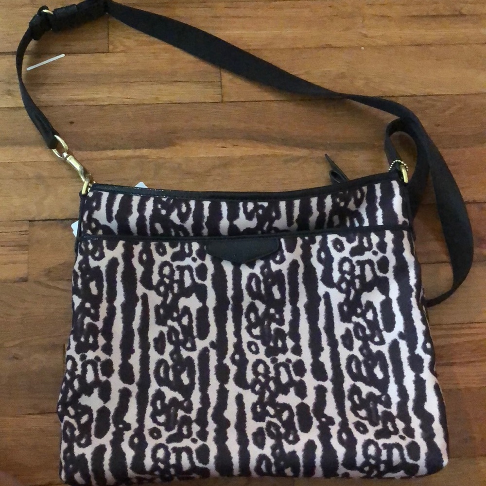 Coach leopard file bag